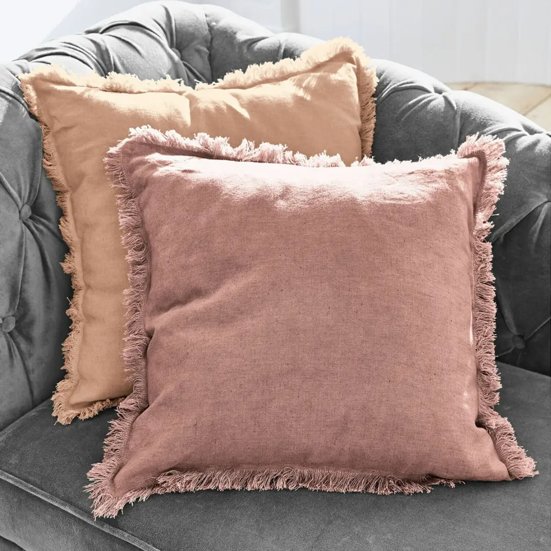 Loberon Kussenhoes Set 2 Stuks - Quebo - Roze/Orange - afbeelding 3 van 3