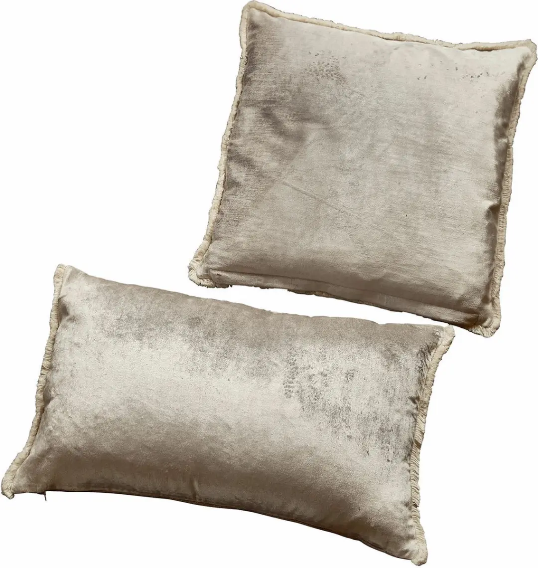Loberon Kussenhoes Set 2 Stuks - Taupe/Champagne - afbeelding 3 van 4