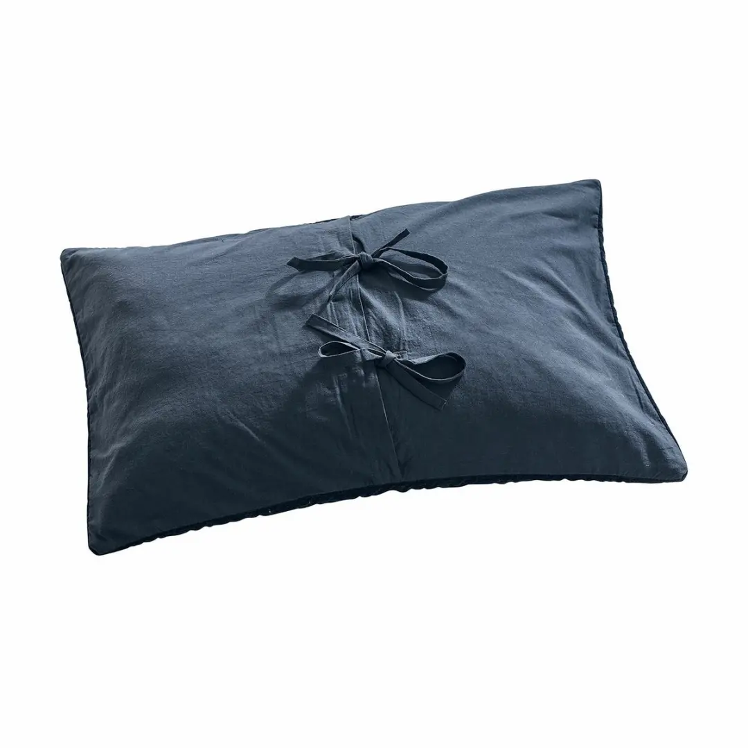 Loberon Kussenhoes Winklet - Blauw - afbeelding 5 van 5