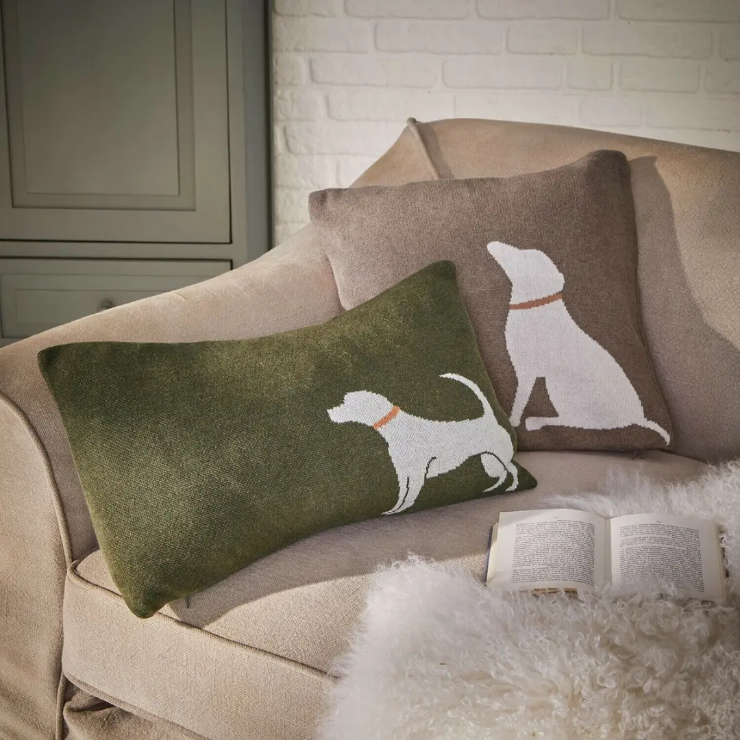 Loberon Kussenhoes Set 2 Stuks - Groen/Grijs - afbeelding 3 van 4