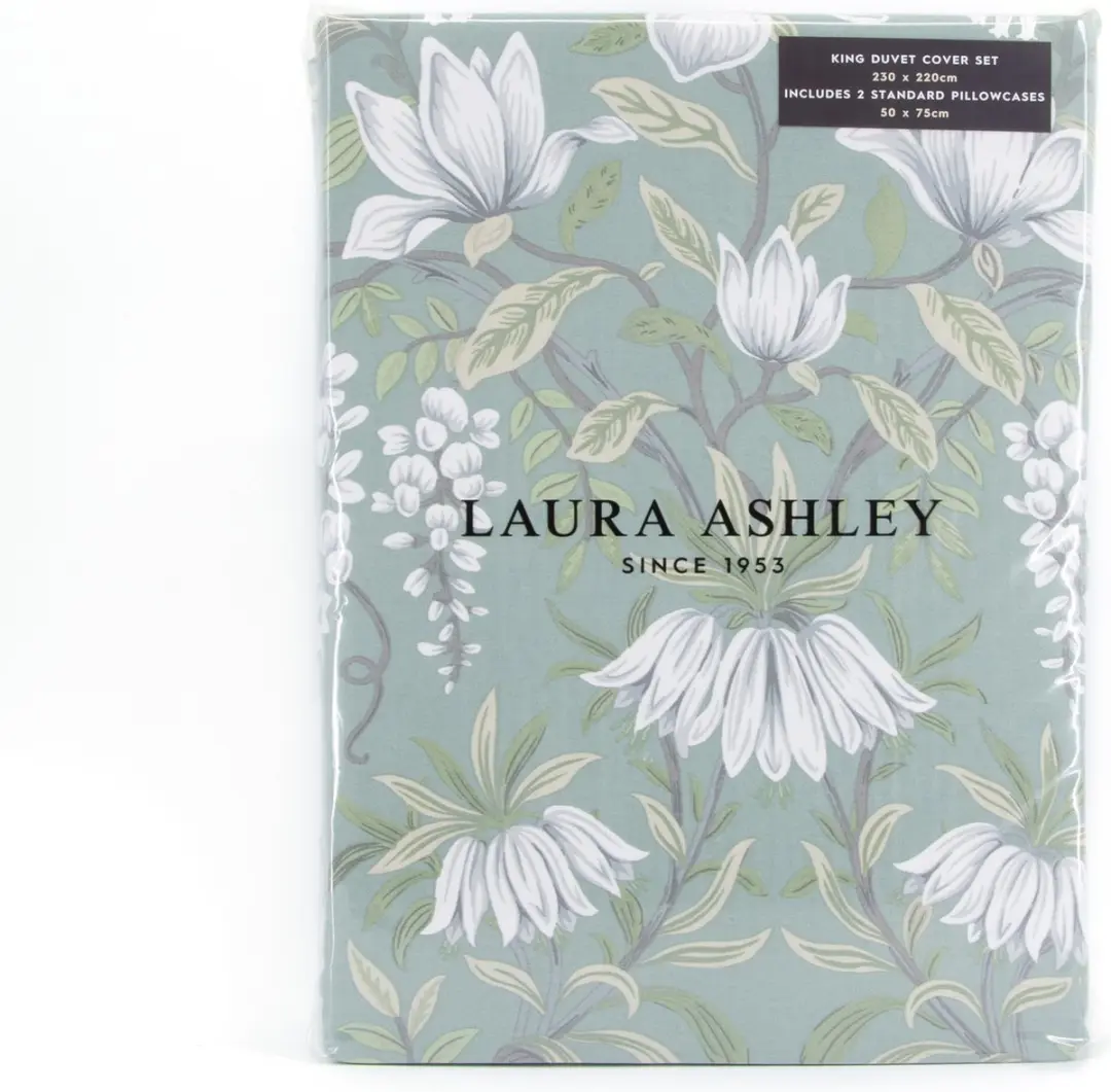 Laura Ashley Parterre Dekbedovertrek - Bloemen - Lits-Jumaux 230x220cm - Groen