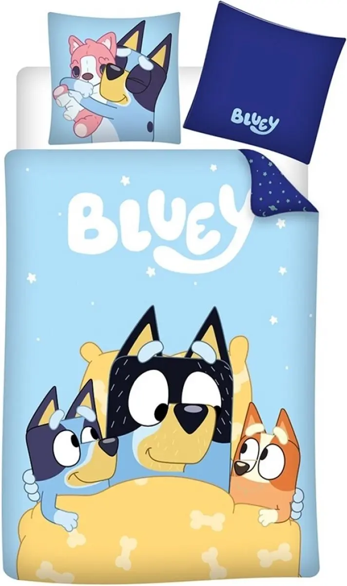 Bluey Dekbedovertrek Goodnight Eenpersoons 140x200cm