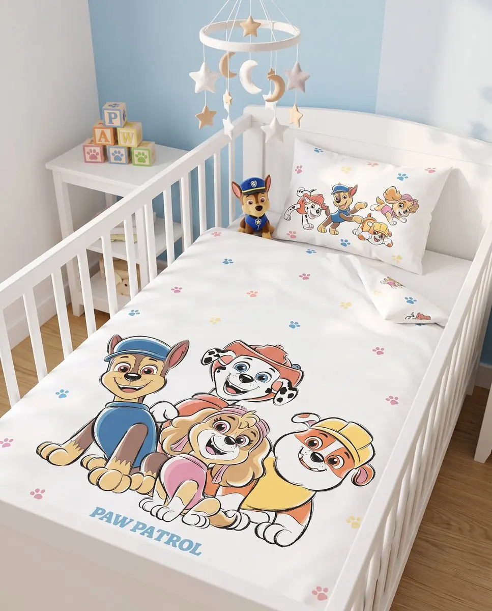 Paw patrol Peuterdekbedovertrek print