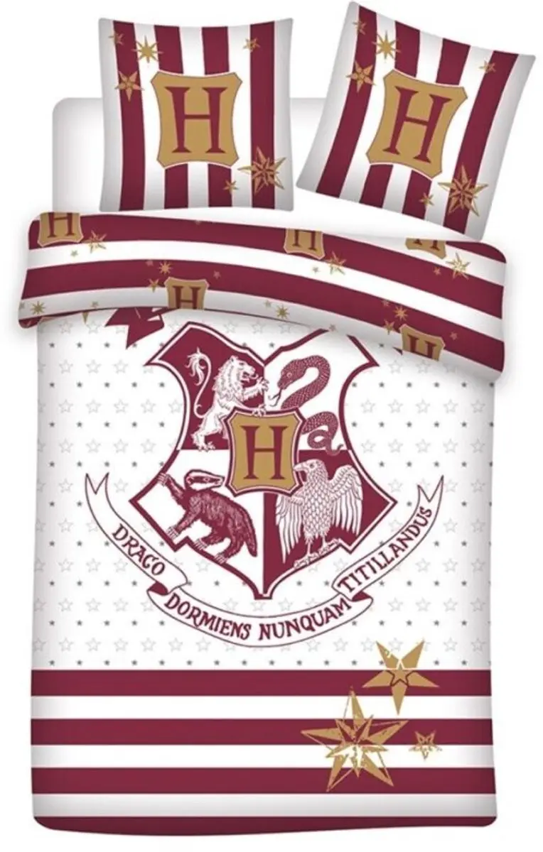 Harry Potter Dekbedovertrek Eenpersoons 140x200cm - Rood - afbeelding 5 van 5