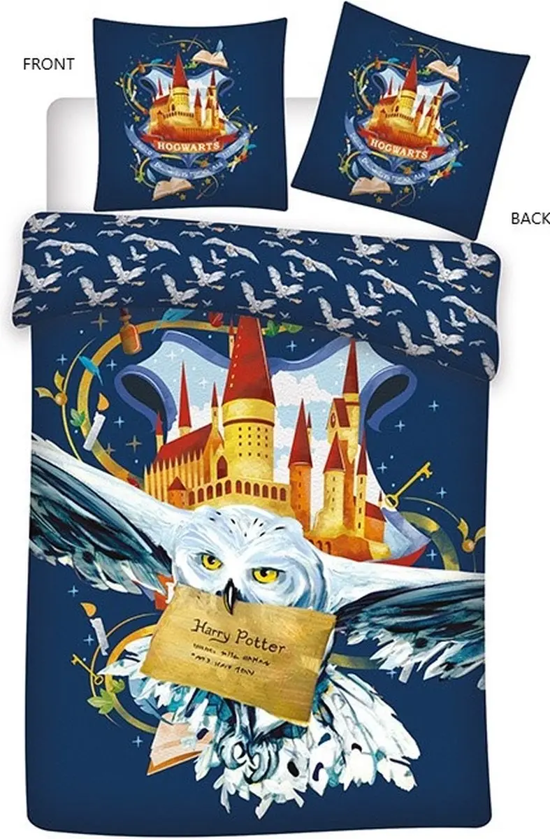 Harry Potter Hedwig Dekbedovertrek Eenpersoons 140x200cm - Multi - afbeelding 4 van 5