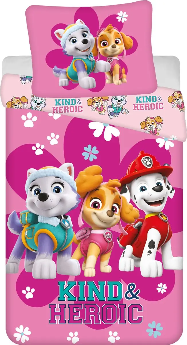 Paw Patrol dekbedovertrek Kind & heroic 140 x 200 cm