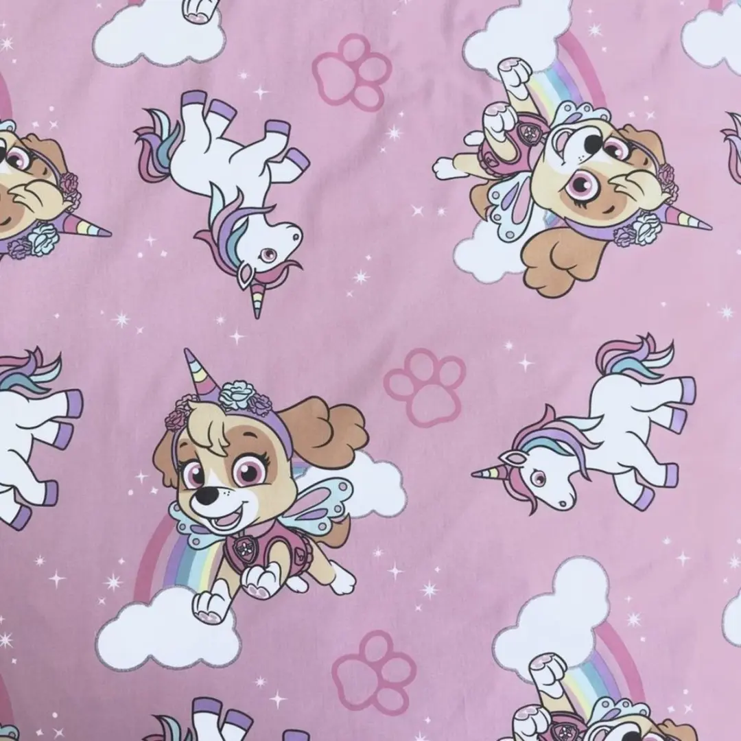 PAW Patrol Skye Dekbedovertrek - Eenpersoons 140x200cm - Roze - afbeelding 2 van 5