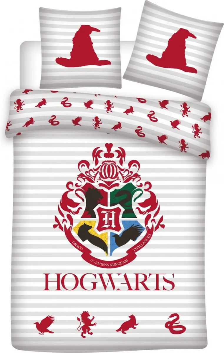 Harry Potter dekbedovertrek wit rood