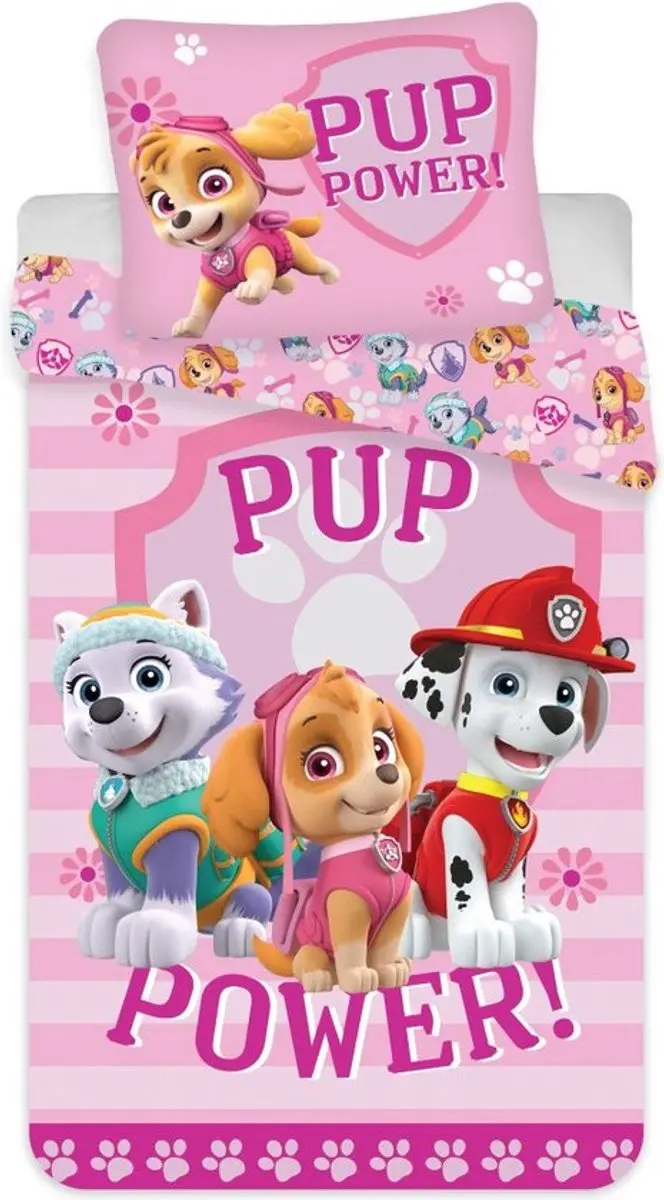 Paw Patrol dekbedovertrek Pup Power 140 x 200 cm
