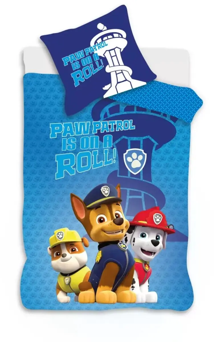 Paw Patrol peuterdekbedovertrek blauw 100 x 135 cm