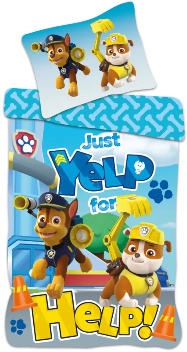 Paw Patrol Yelp for Help dekbedovertrek 140 x 200 cm
