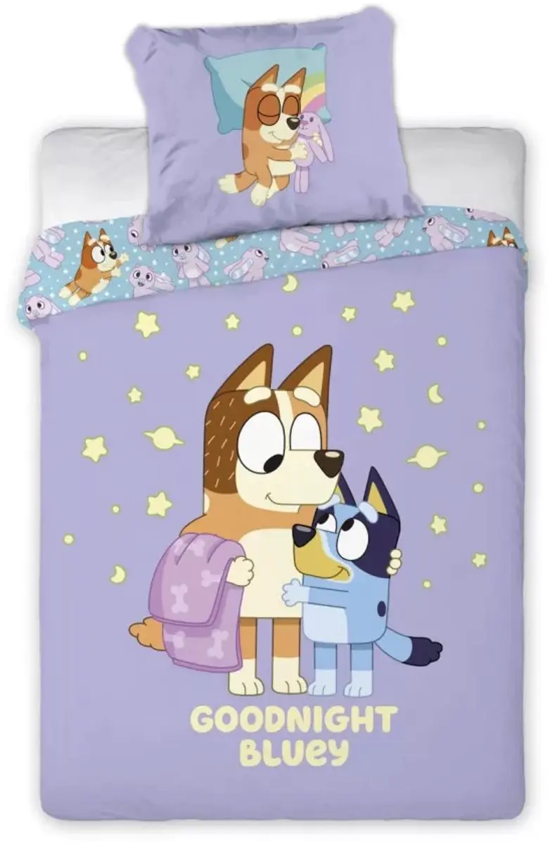 Bluey dekbedovertrek Goodnight 100 x 135 cm