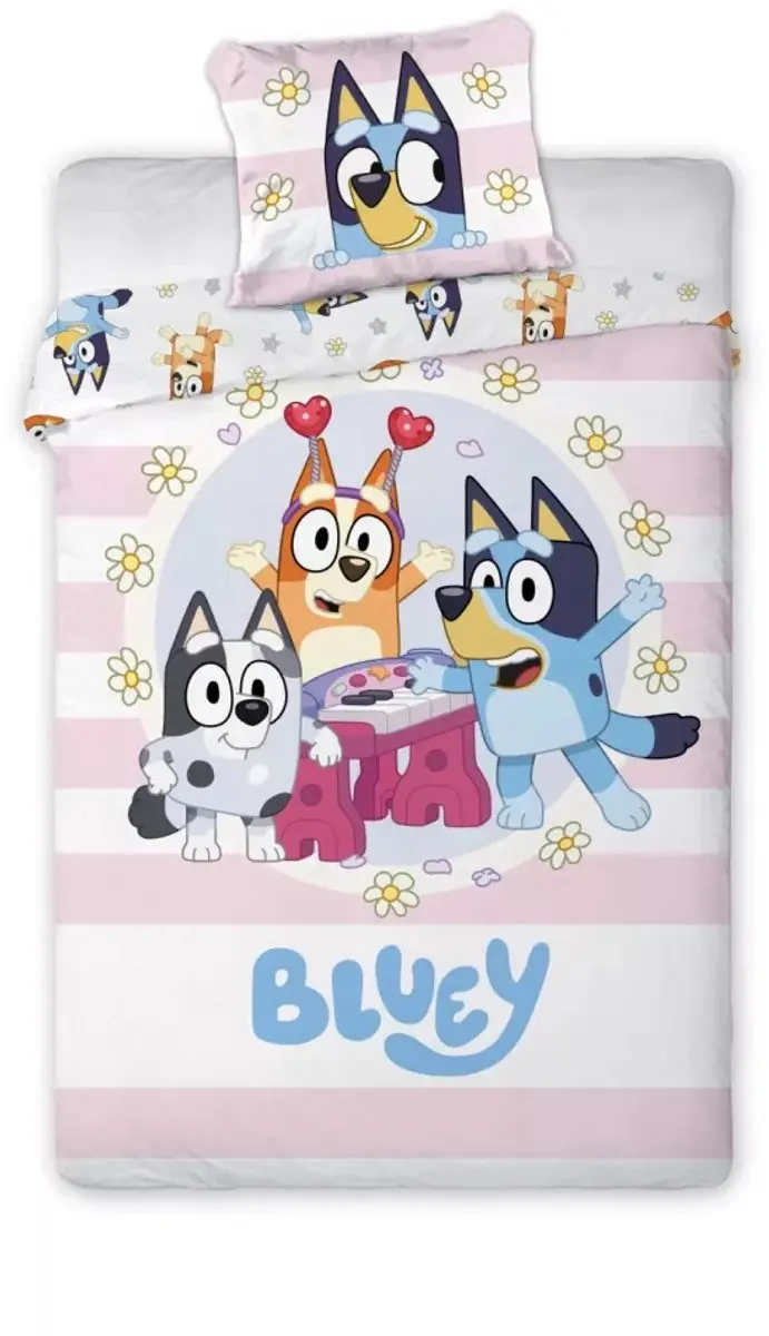 Bluey dekbedovertrek Joyful 100 x 135 cm