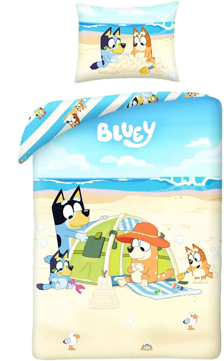 Bluey Dekbedovertrek beach 140 x 200 cm