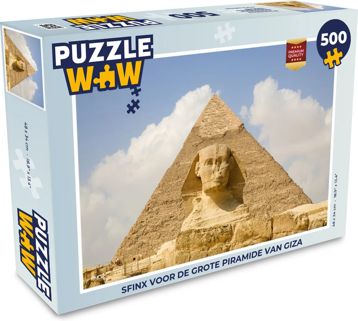 PuzzleWow Sfinx Grote Piramide Giza Legpuzzel 500 Stuks