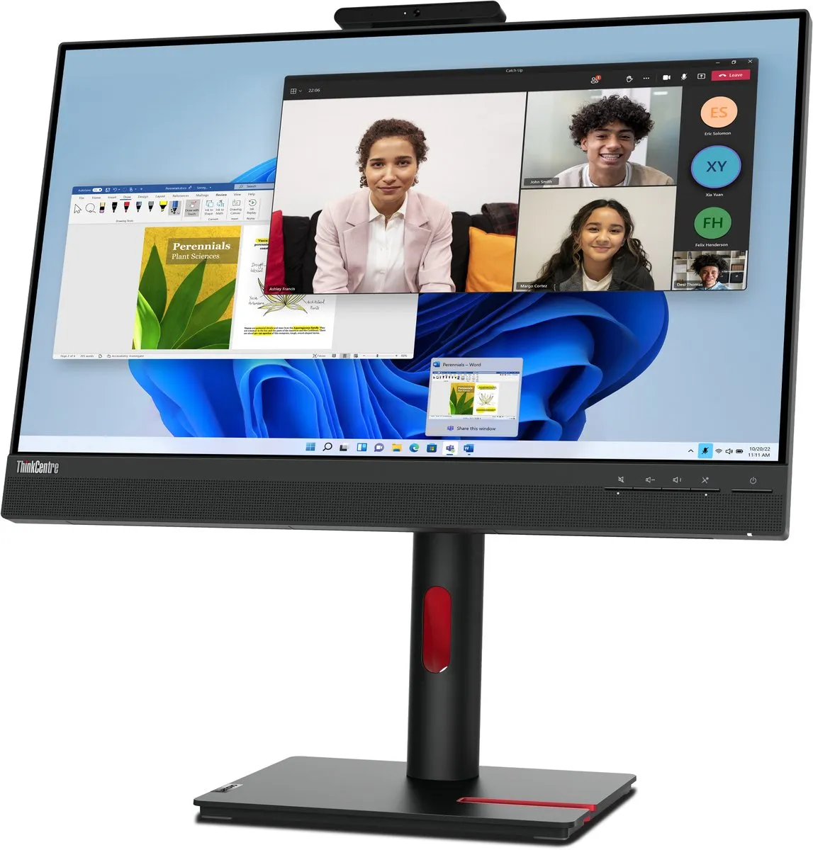 Lenovo ThinkCentre Tiny-In-One 24 Gen 5 Monitor 23.8" Full HD - Zwart - afbeelding 5 van 6