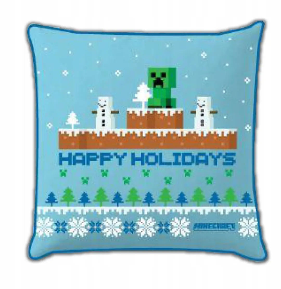 Minecraft Kerst Kussenhoes 40x40 cm Zacht Fluwelen Decoratie