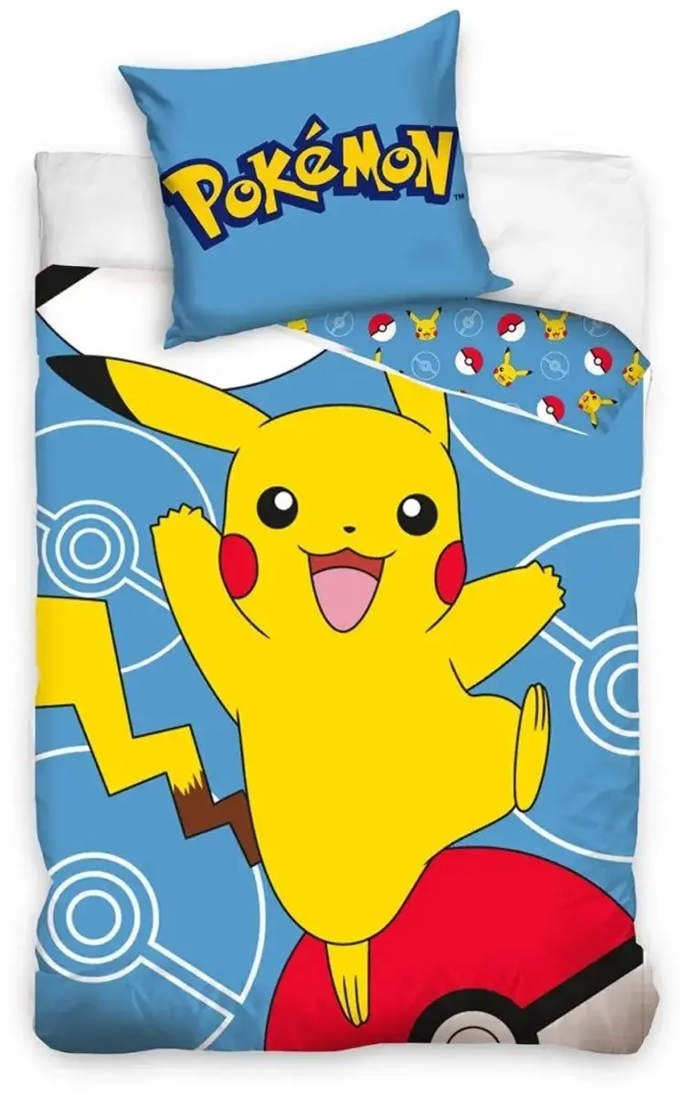 Pikachu Dekbedovertrek happy