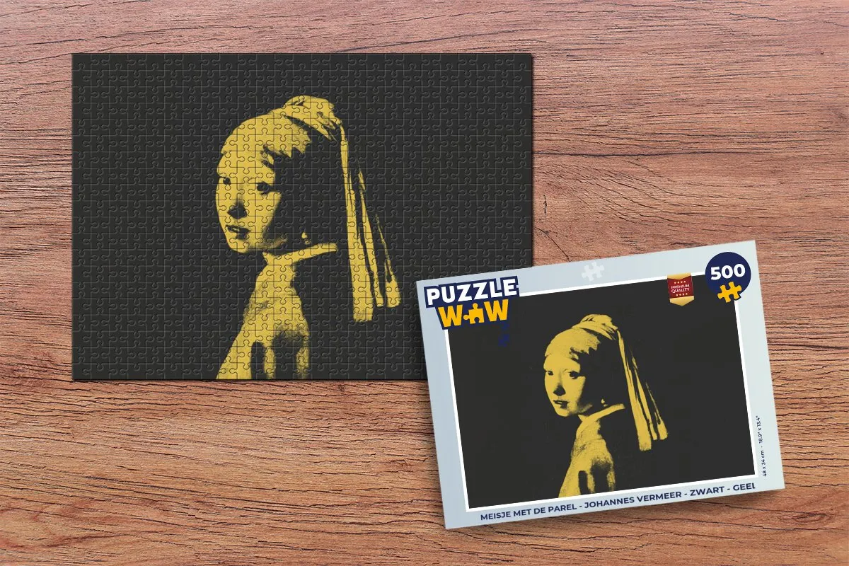 PuzzleWow Meisje met de parel Legpuzzel 500 Stuks - Multicolor