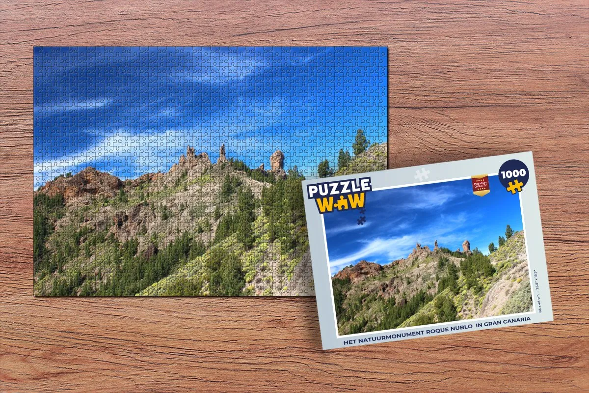 PuzzleWow Roque Nublo Gran Canaria Legpuzzel 1000 Stuks - Multicolor