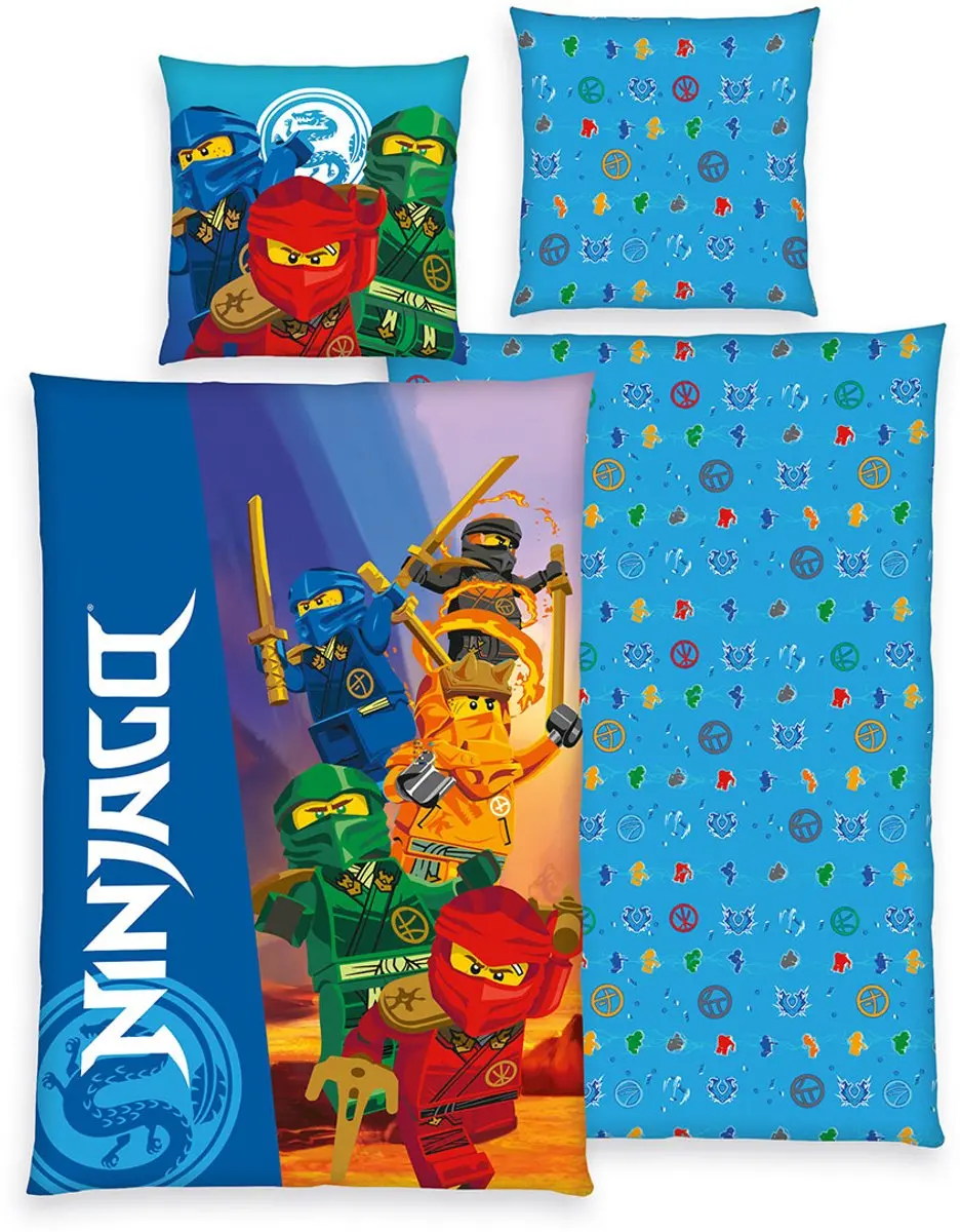 Dekbedovertrek Lego Ninjago 135x200 cm incl 1 sloop 80x80 cm