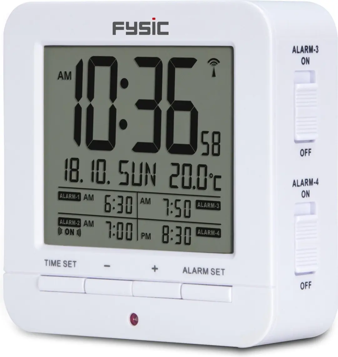 Fysic FKW-8 DCF Wekker Thermometer - Wit - afbeelding 3 van 6