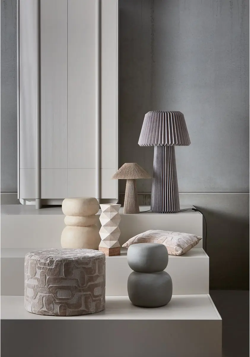 WOOOD Yago Poef 43x60x60cm - Naturel - afbeelding 3 van 4
