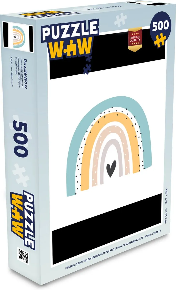 PuzzleWow Regenboog Legpuzzel 500 Stuks