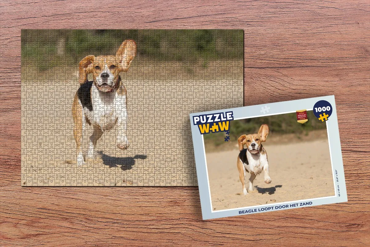 PuzzleWow Beagle Legpuzzel 1000 Stuks - Multicolor