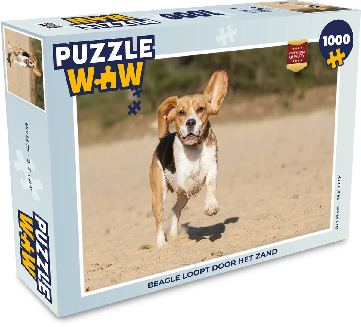 PuzzleWow Beagle Legpuzzel 1000 Stuks - Multicolor