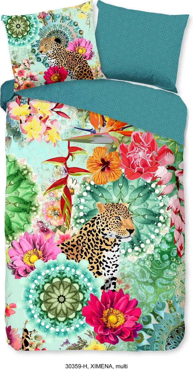 HIP dekbedovertrek mandalas, bloemen en een luipaard