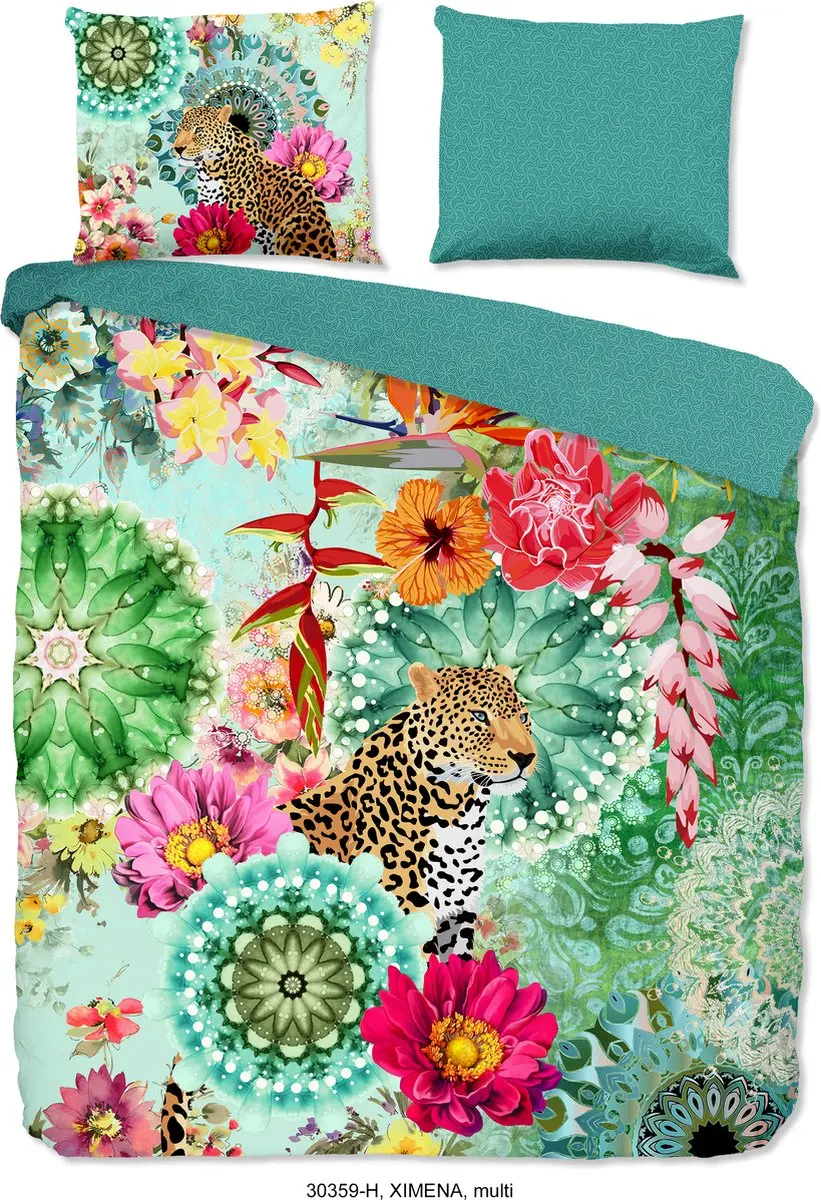 HIP dekbedovertrek mandalas, bloemen en een luipaard