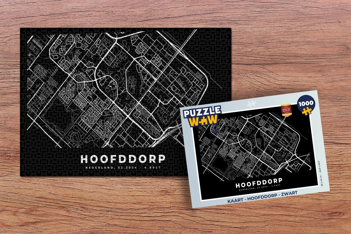 PuzzleWow Legpuzzel Hoofddorp 1000 Stuks - Multicolor