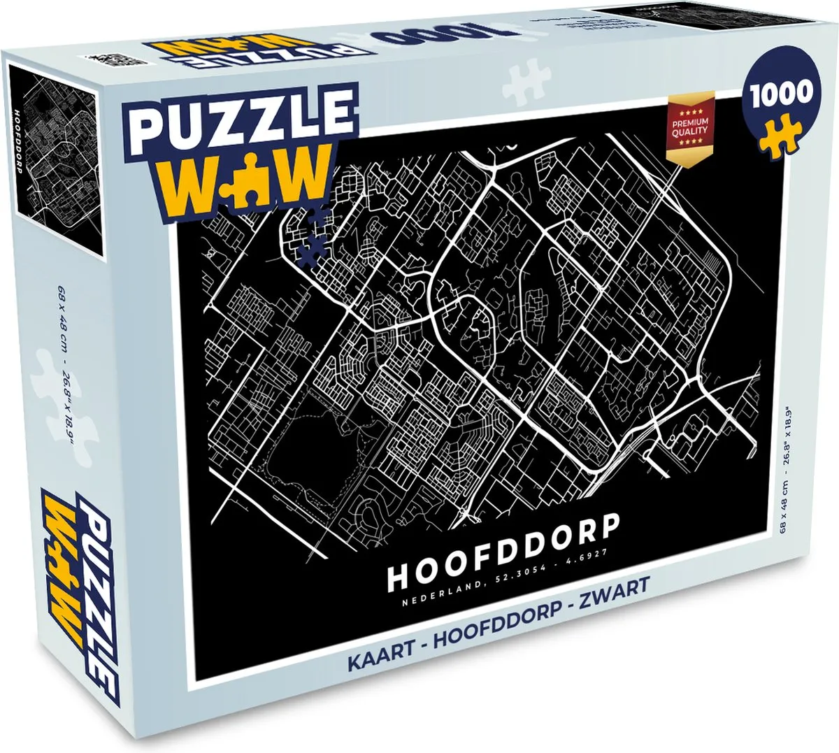 PuzzleWow Legpuzzel Hoofddorp 1000 Stuks - Multicolor