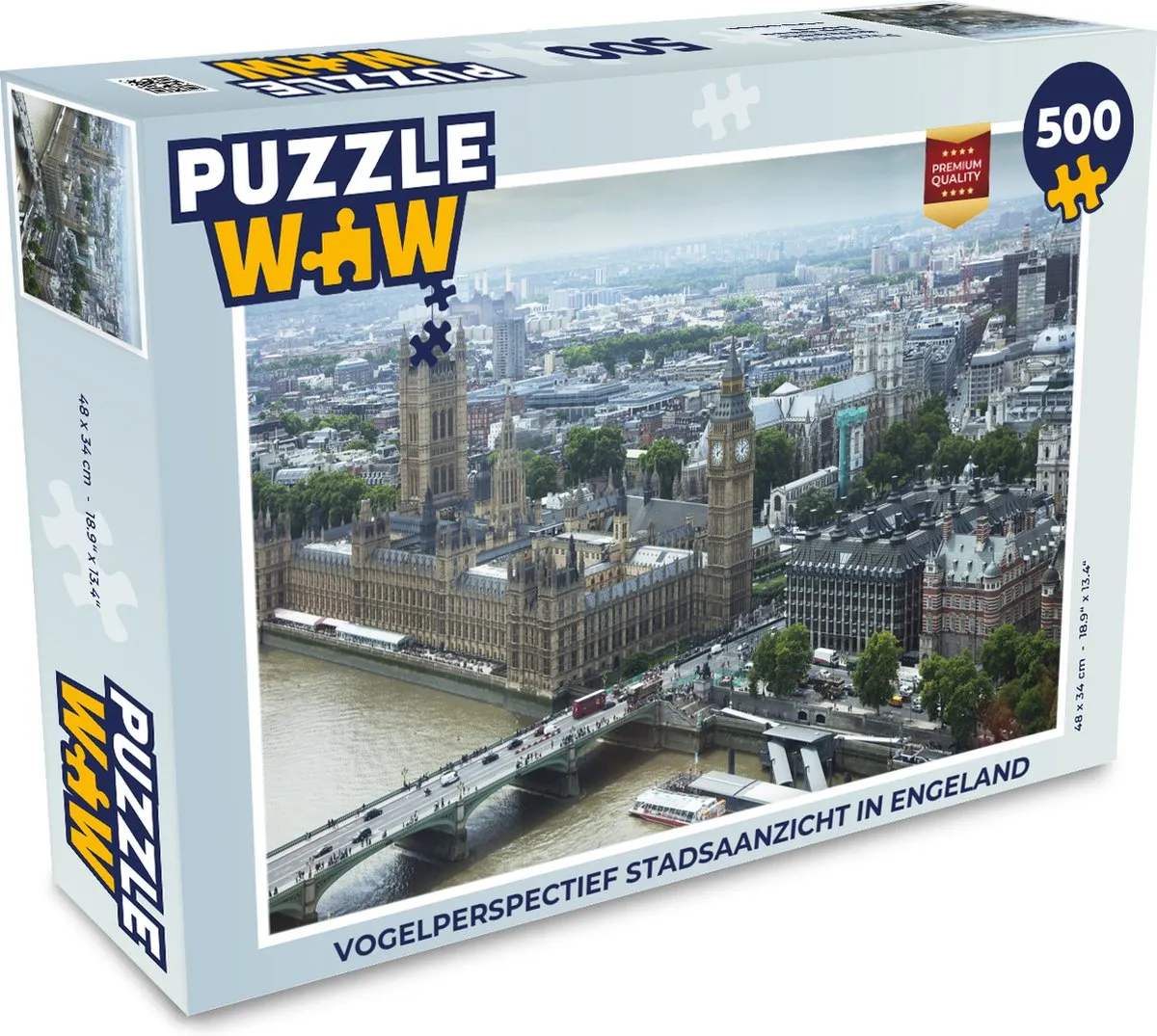 PuzzleWow Legpuzzel Stadsaanzicht Engeland 500 Stuks
