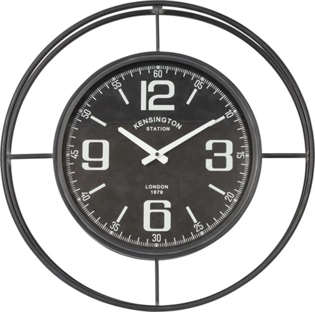 Wandklok Newt zwart/zwart
