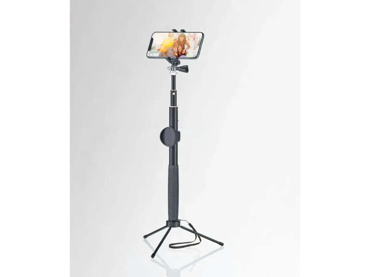 Silvercrest Bluetooth Selfiestick Statief - 10m Bereik - Telescopisch 100cm - Zwart