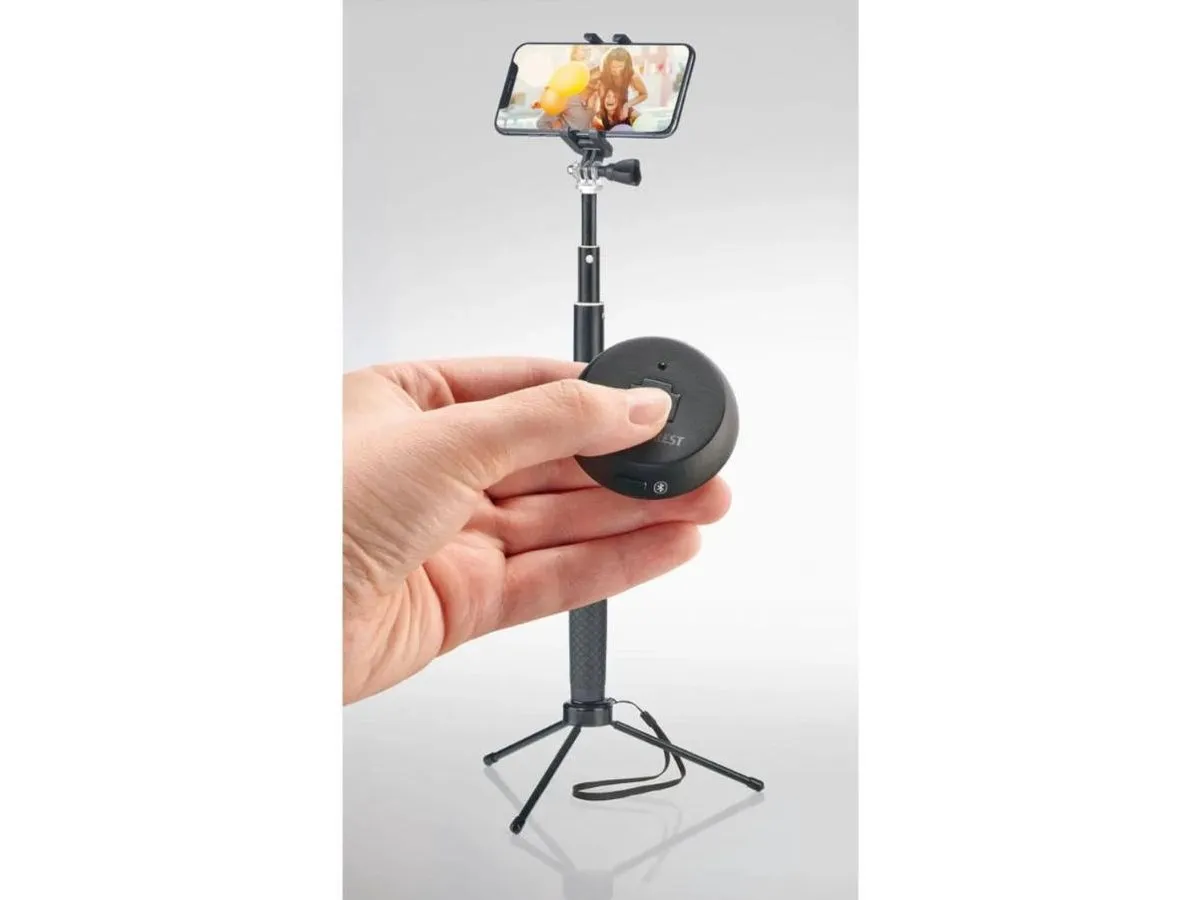 Silvercrest Bluetooth Selfiestick Statief - 10m Bereik - Telescopisch 100cm - Zwart