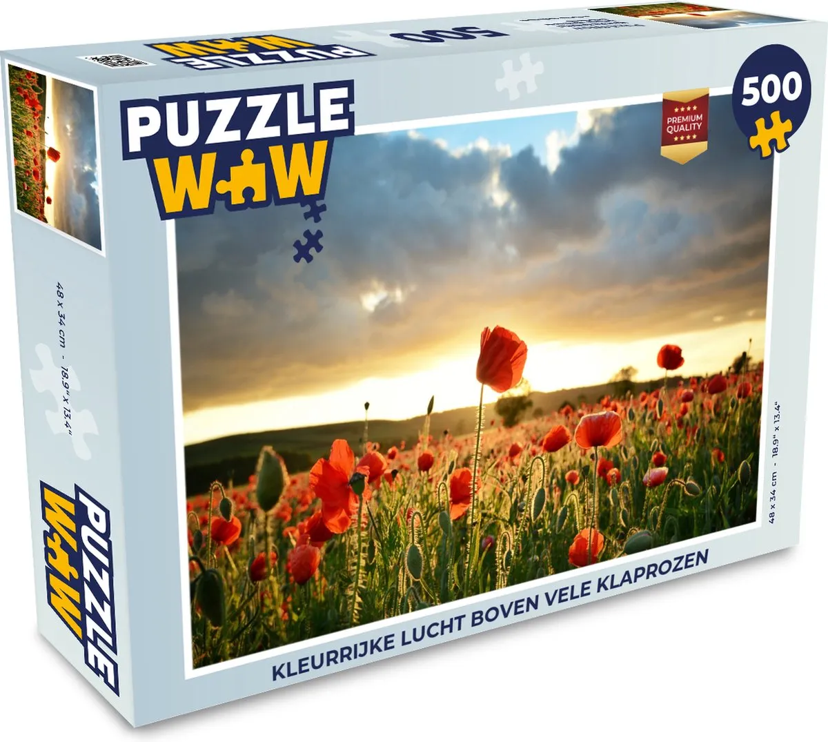 PuzzleWow Legpuzzel Kleurrijke Lucht 500 Stuks