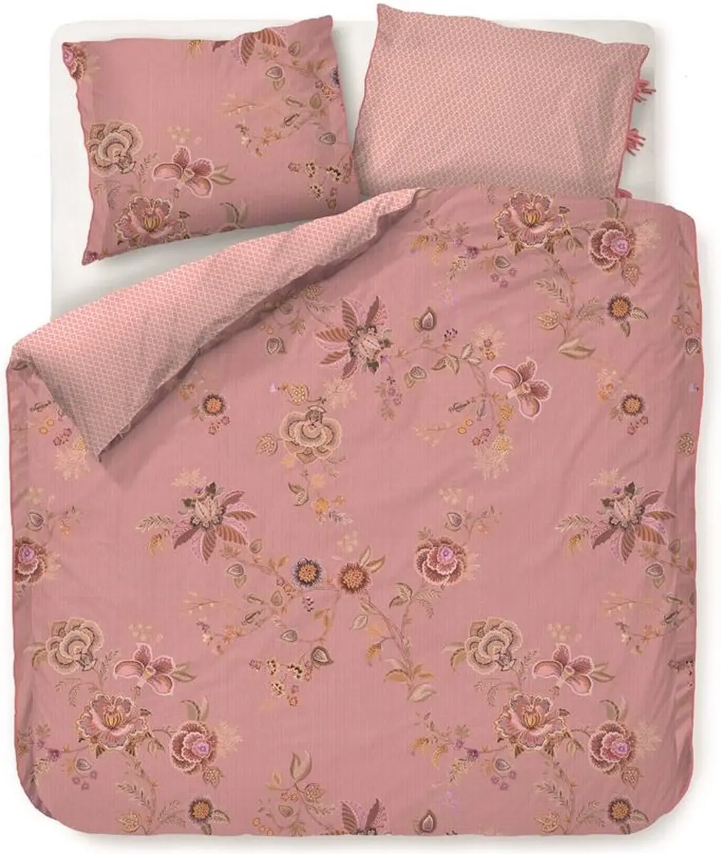 Pip Studio Cece Fiore dekbedovertrek - Eenpersoons - 140x200/220 - Roze