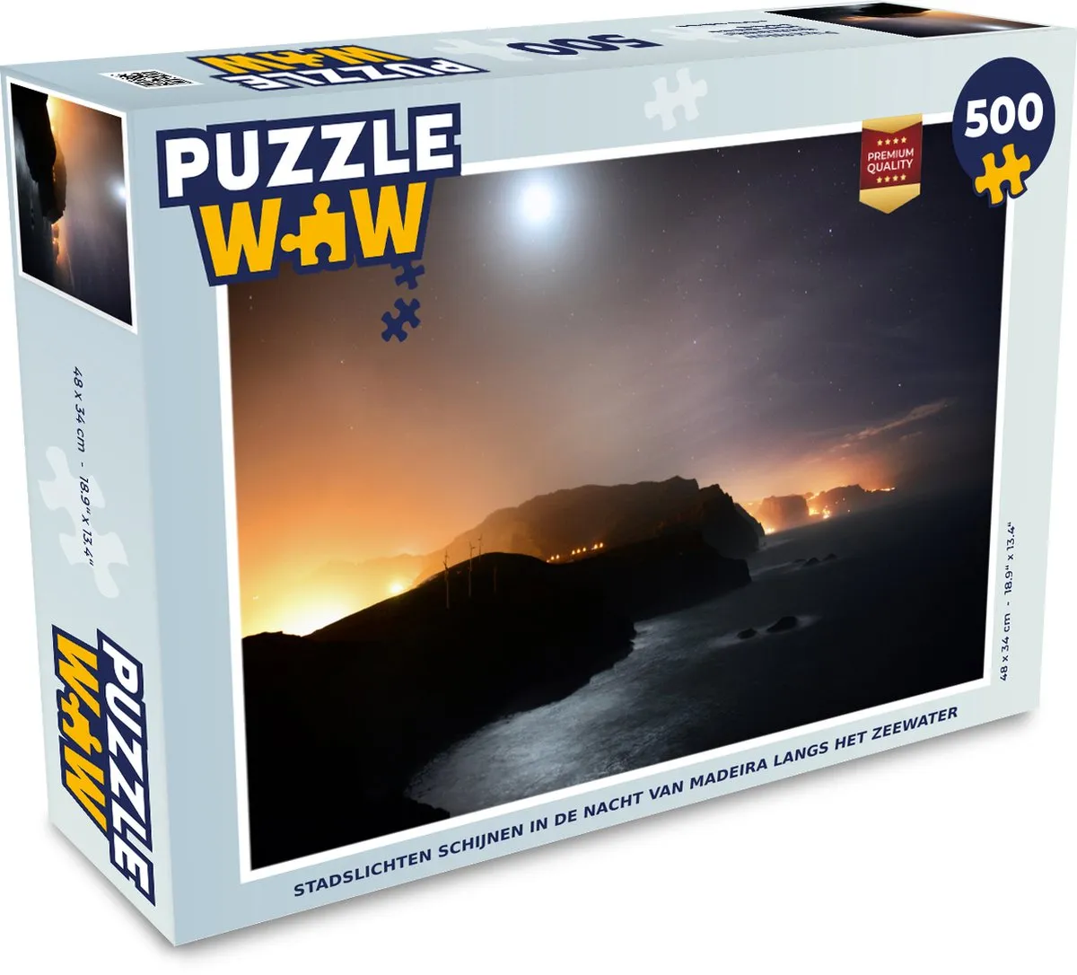 PuzzleWow Stadslichten Madeira Legpuzzel 500 Stuks