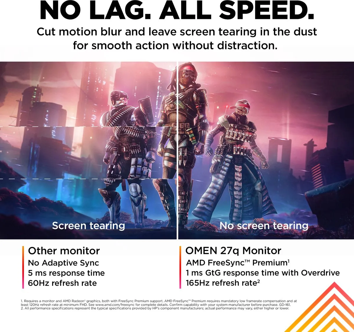HP OMEN 27q QHD Gaming Monitor 165Hz - 27 inch