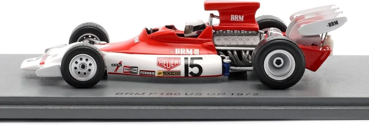 Formule 1 BRM P180 #15 US GP 1972 S5287 - 1:43 - Rood/Wit