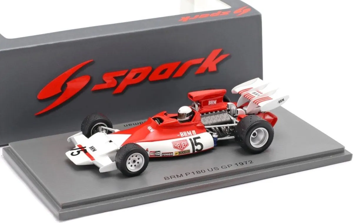 Formule 1 BRM P180 #15 US GP 1972 S5287 - 1:43 - Rood/Wit