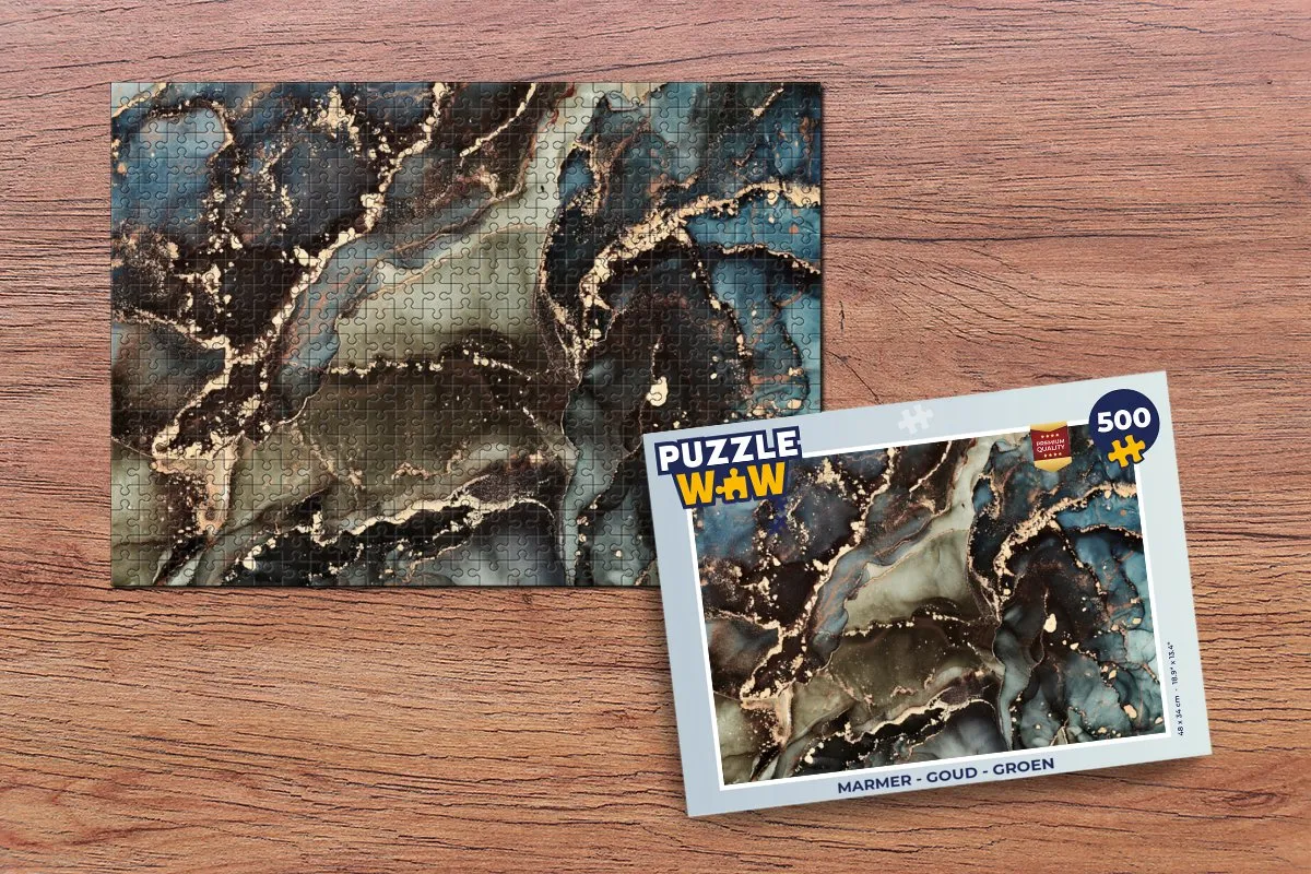PuzzleWow Marmer Legpuzzel 500 Stuks - Multicolor