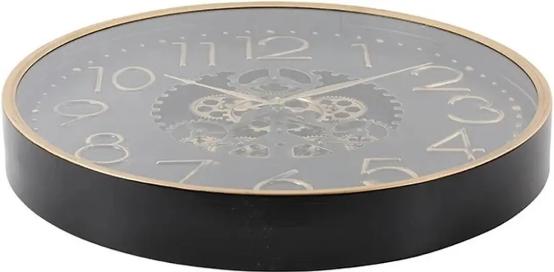 Countryfield Wandklok Tasma Metaal Ø60cm Zwart/Goud - afbeelding 2 van 2
