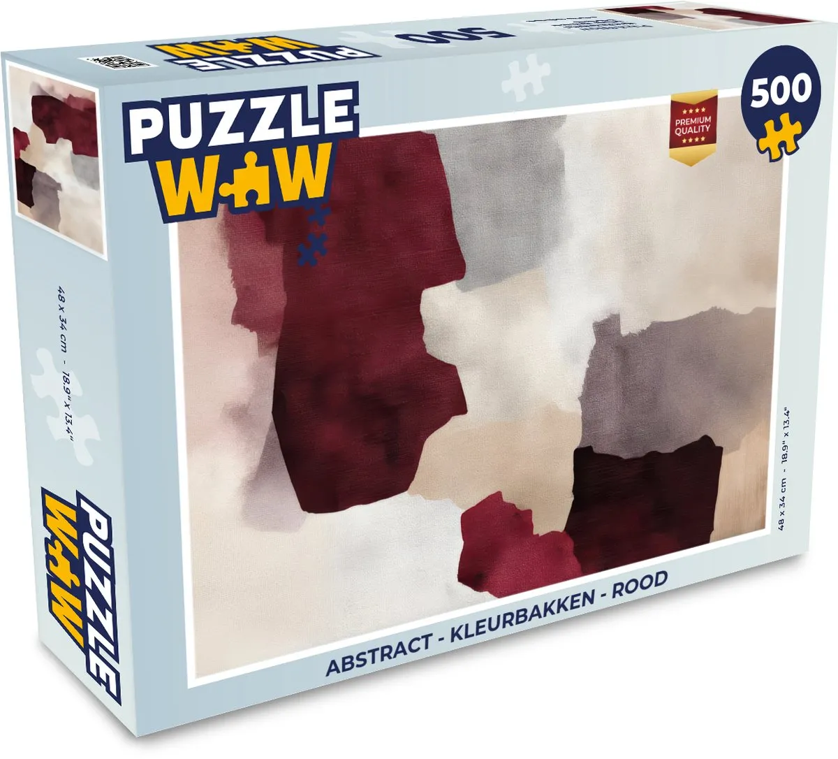 PuzzleWow Abstract Legpuzzel 500 Stuks - Rood - MPN 8721406850120