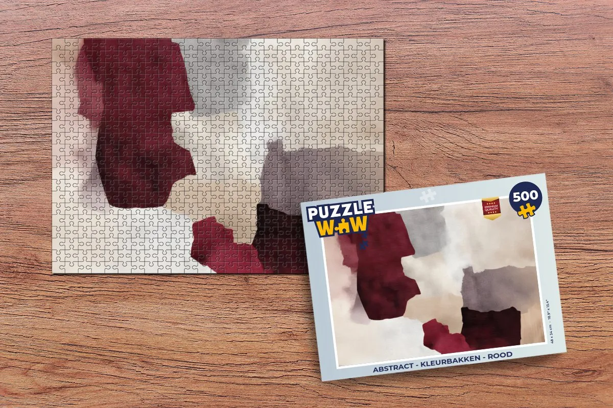 PuzzleWow Abstract Legpuzzel 500 Stuks - Rood - MPN 8721406850120
