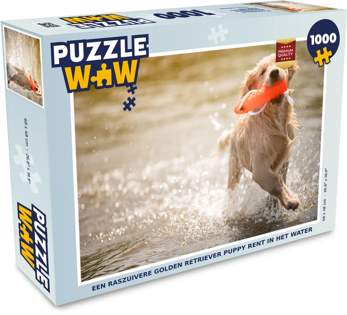 PuzzleWow Golden Retriever Puzzel 1000 Stuks - Multicolor