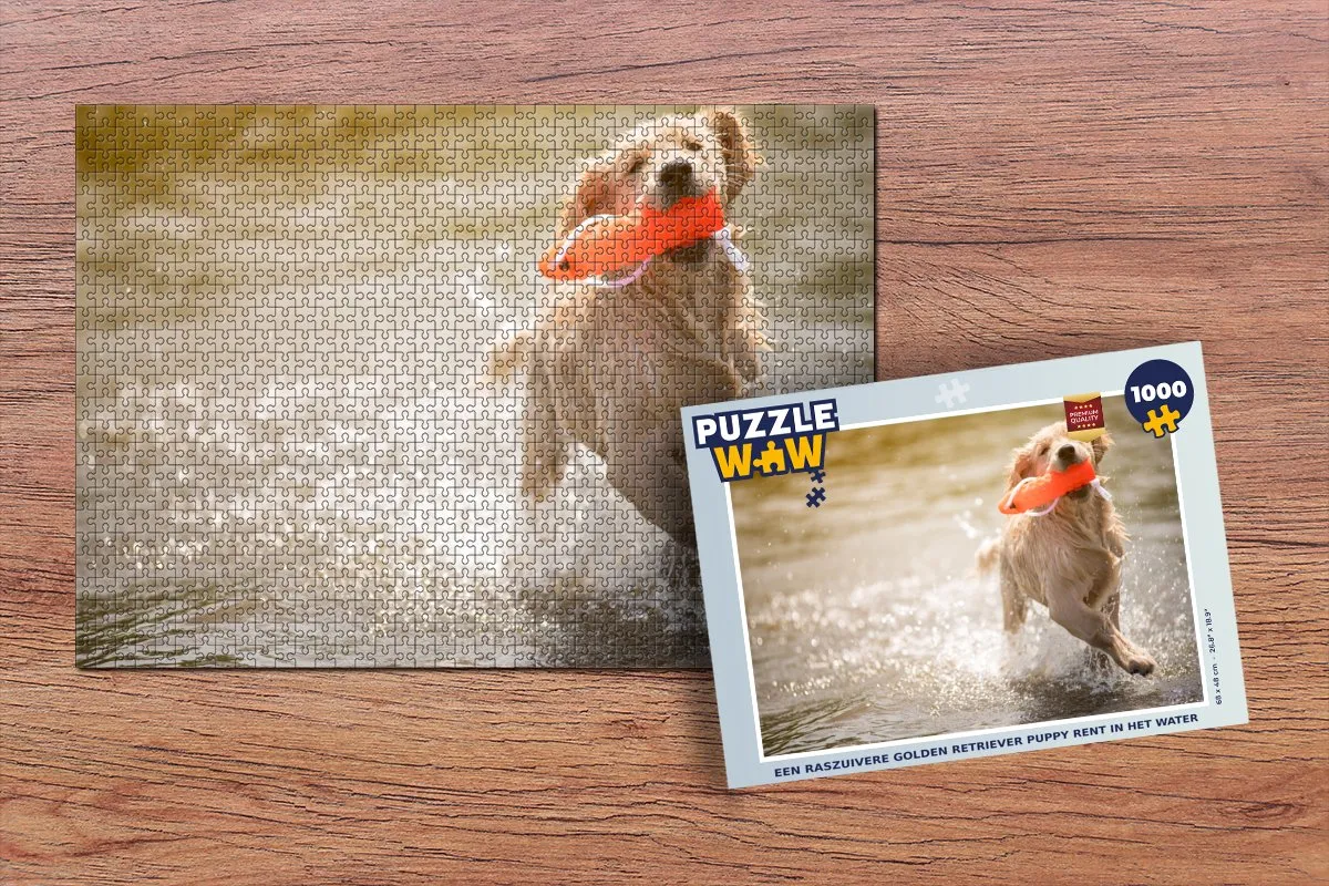 PuzzleWow Golden Retriever Puzzel 1000 Stuks - Multicolor